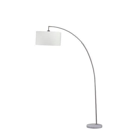 86 Inch Silver Arc White Marble Floor Lamp Modern Contemporary - Citiesdeals