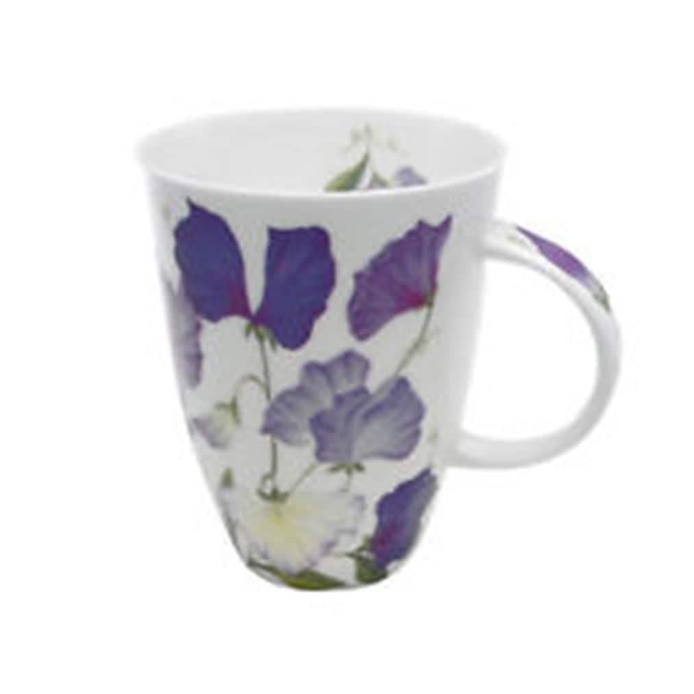 Roy Kirkham Sweet Pea Traditional Ceramic Louise Mugs in White (Set of 6) - Citiesdeals