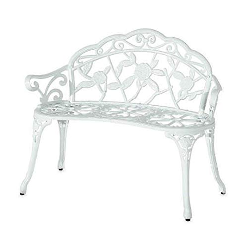 Patio Premier Rose Garden Park Bench White Traditional Aluminum Iron - Citiesdeals