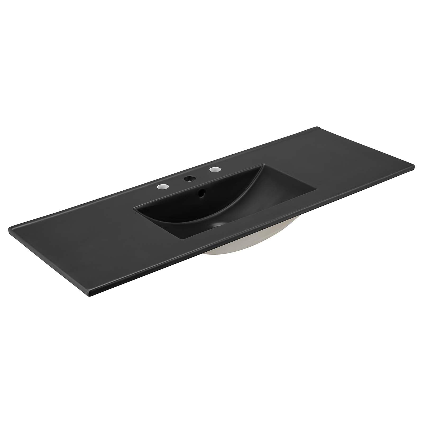 Cayman 48" Single Basin Bathroom Sink - Black - Citiesdeals
