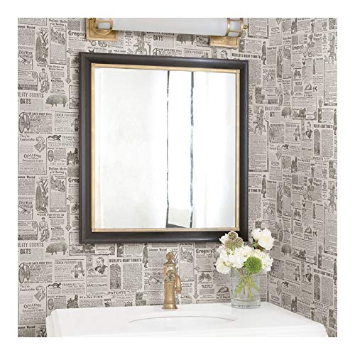 Underwood Taupe Vintage Newspaper Wallpaper 20.5 X Washable - Citiesdeals
