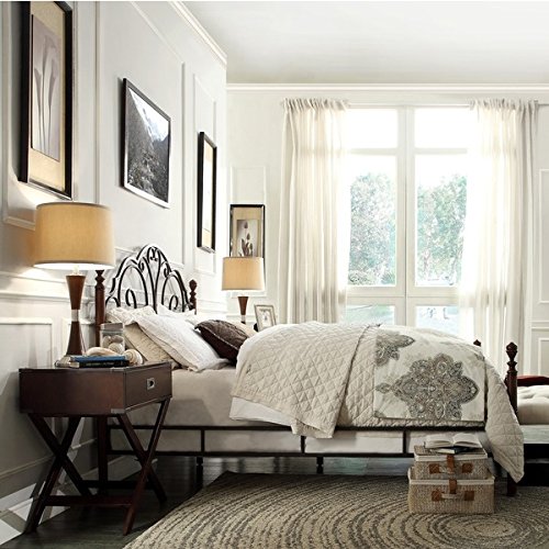 LeAnn Graceful Scroll Bronze Iron Bed Frame (King) - Citiesdeals
