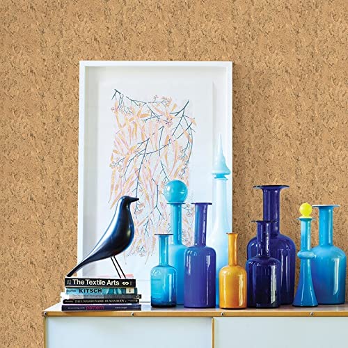 Neutral Large Cork allpaper 20.5in X Brown Abstract Modern Contemporary Paper - Citiesdeals
