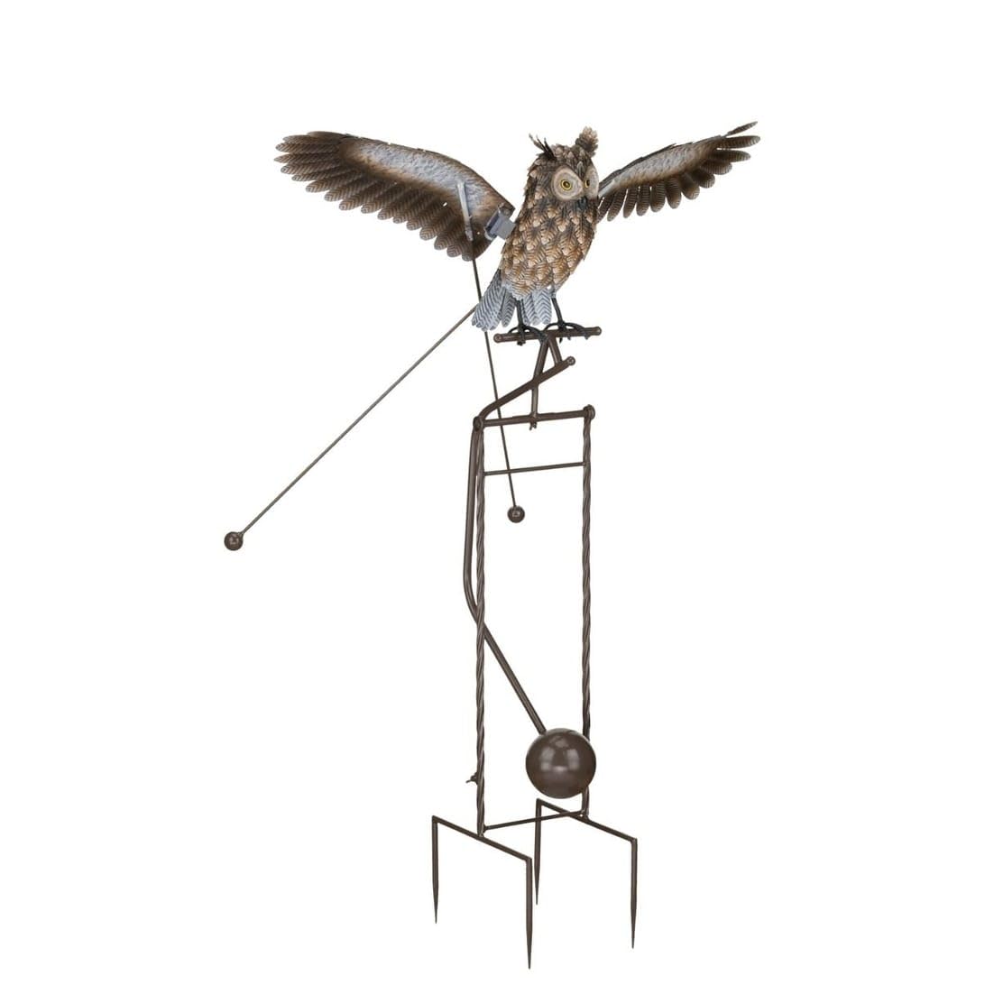 Rocker Stake Owl 34.5"x22"x48.25" Multi Color Metal - Citiesdeals