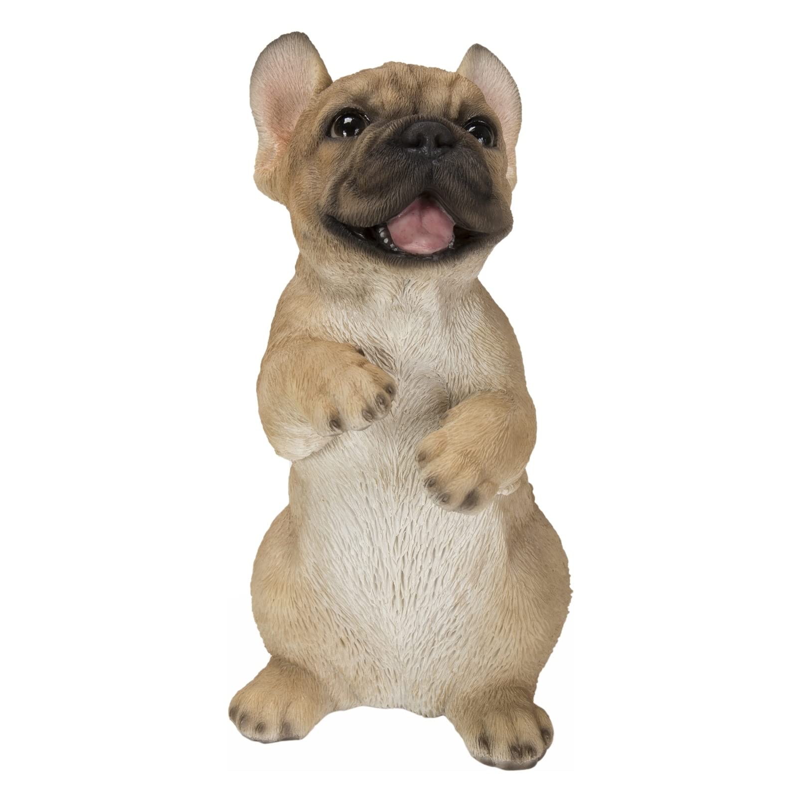 Standing French Bulldog Ultra Realistic Garden Statue Multi Color Polyresin