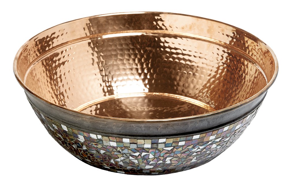 Sinkology SB302-16NU Sinkology Bardeen 16 Inch copper Vessel Sink Handmade Naked