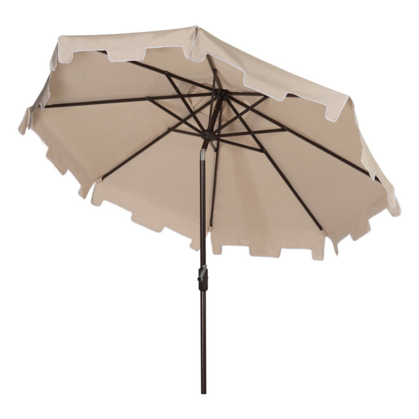Safavieh Outdoor Collection Zimmerman Crank Market Umbrella with Flap - Citiesdeals