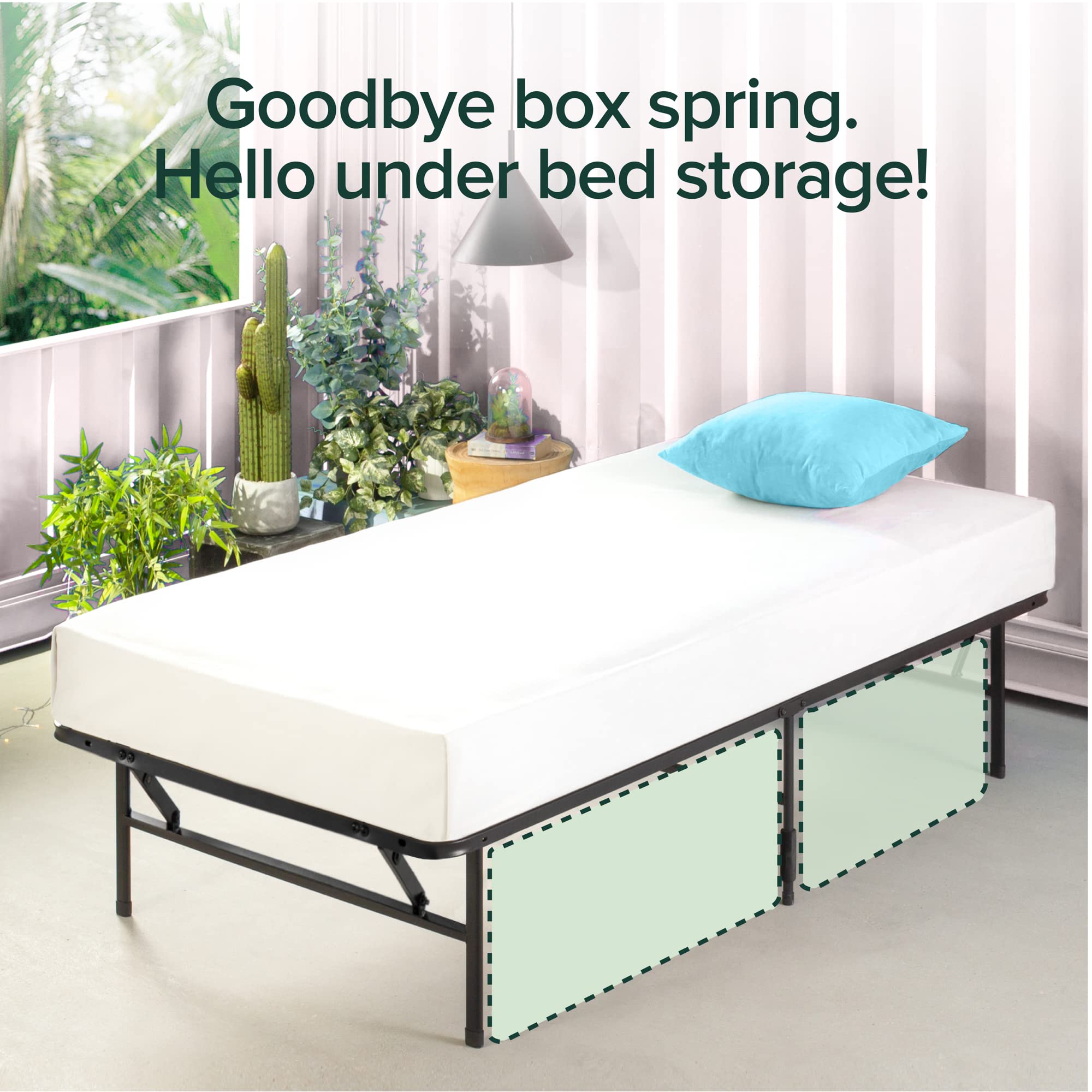 ZINUS SmartBase Tool-Free Assembly Mattress Foundation 14 Inch Metal Platform - Citiesdeals