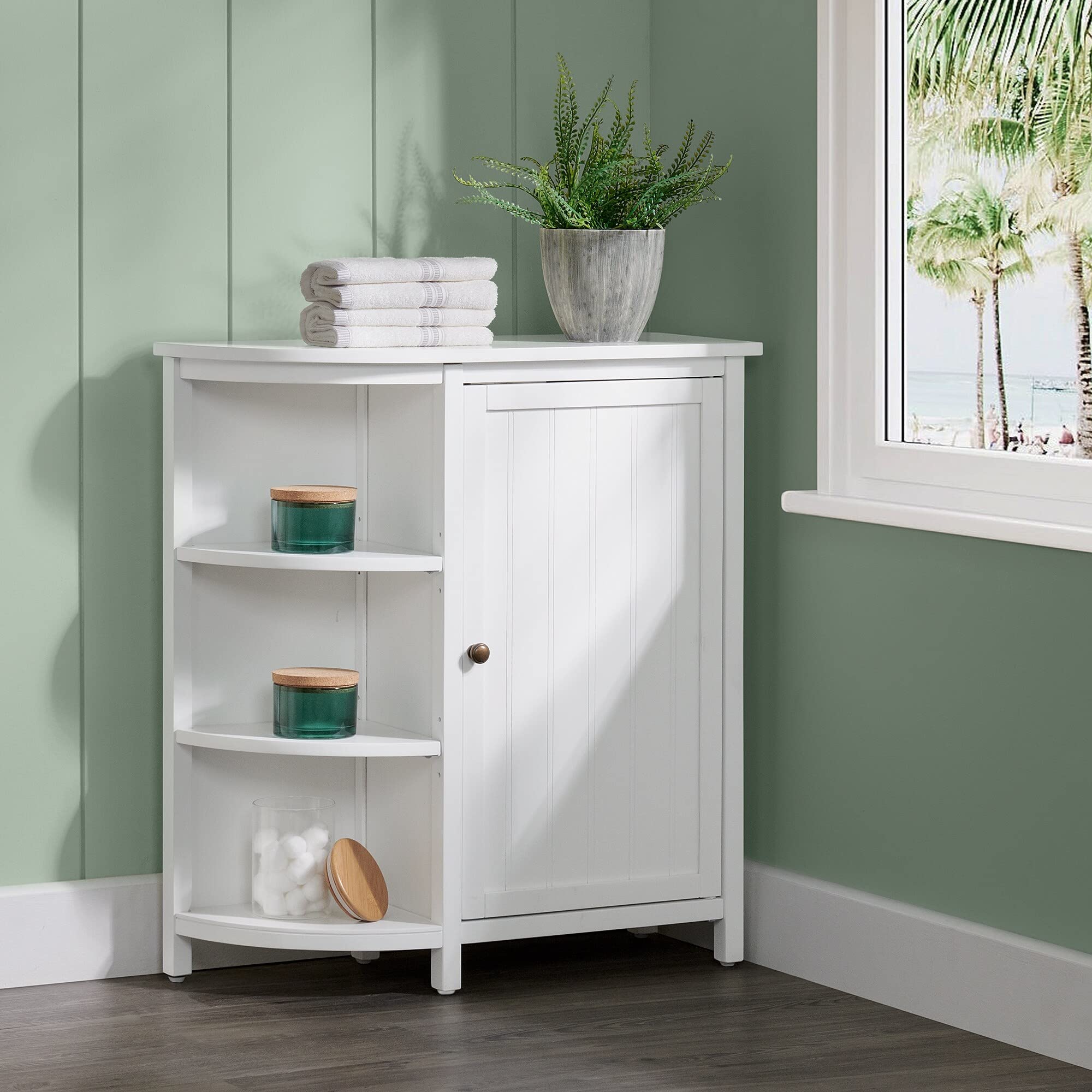 27" w X 28" h Deluxe Storage Cabinet with Shelving White Modern Contemporary MDF - Citiesdeals