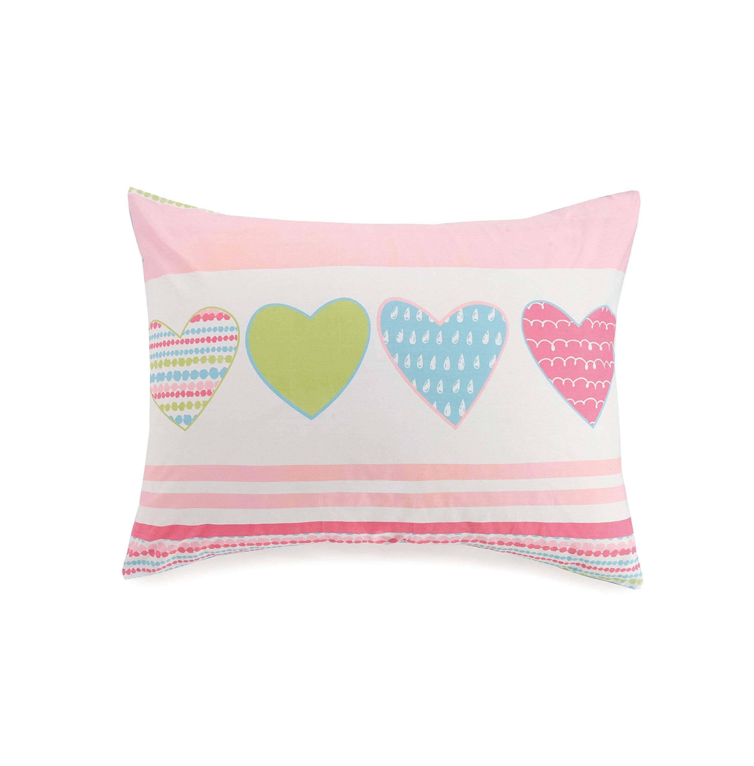 URBAN PLAYGROUND Dapne 5-Piece Heart Full Queen Bed Set - Includes Reversible - Citiesdeals