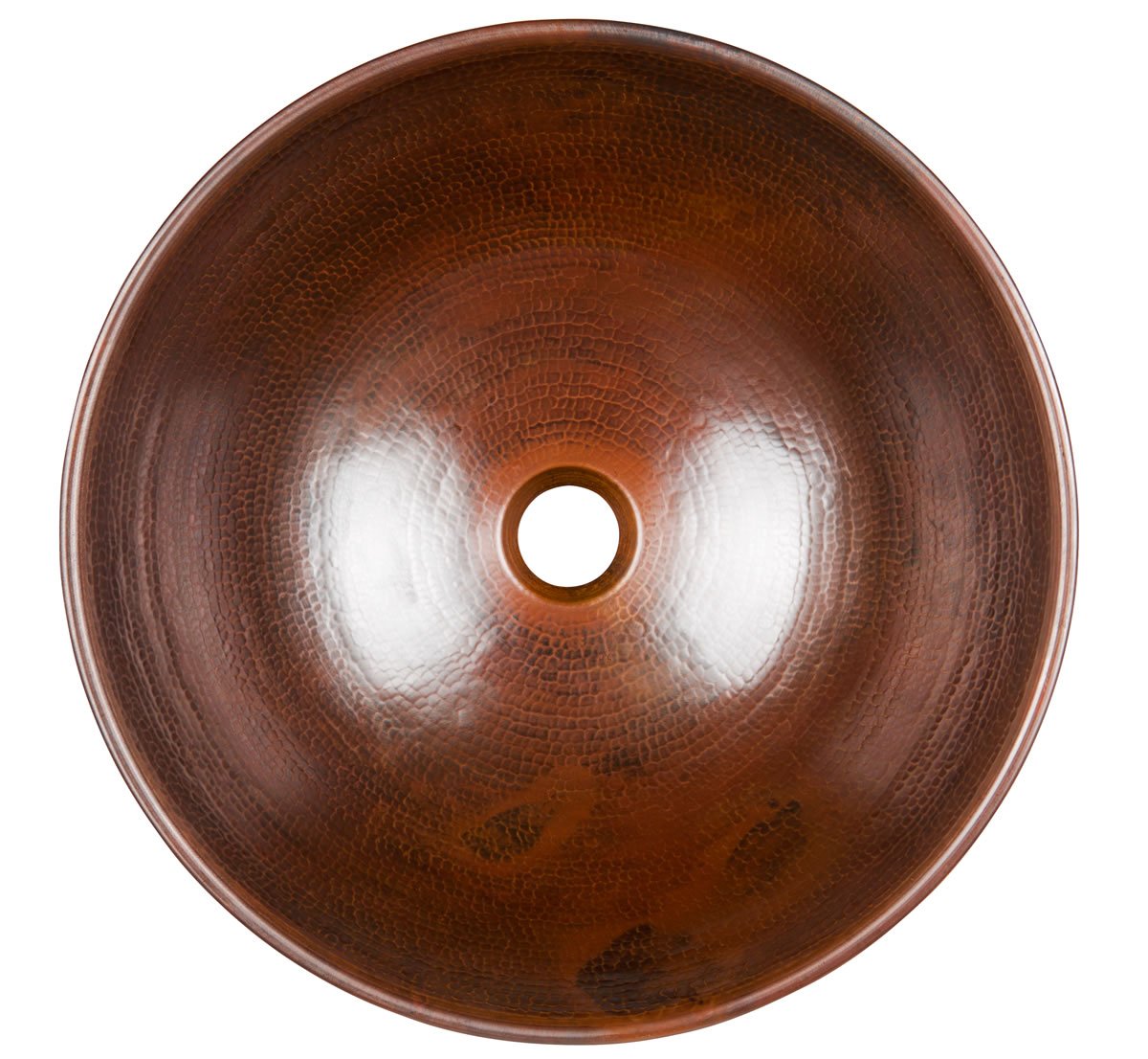 Sinkology BRV-1606BC Eddington Handmade Pure Solid Vessel 16" Aged Copper Bath - Citiesdeals