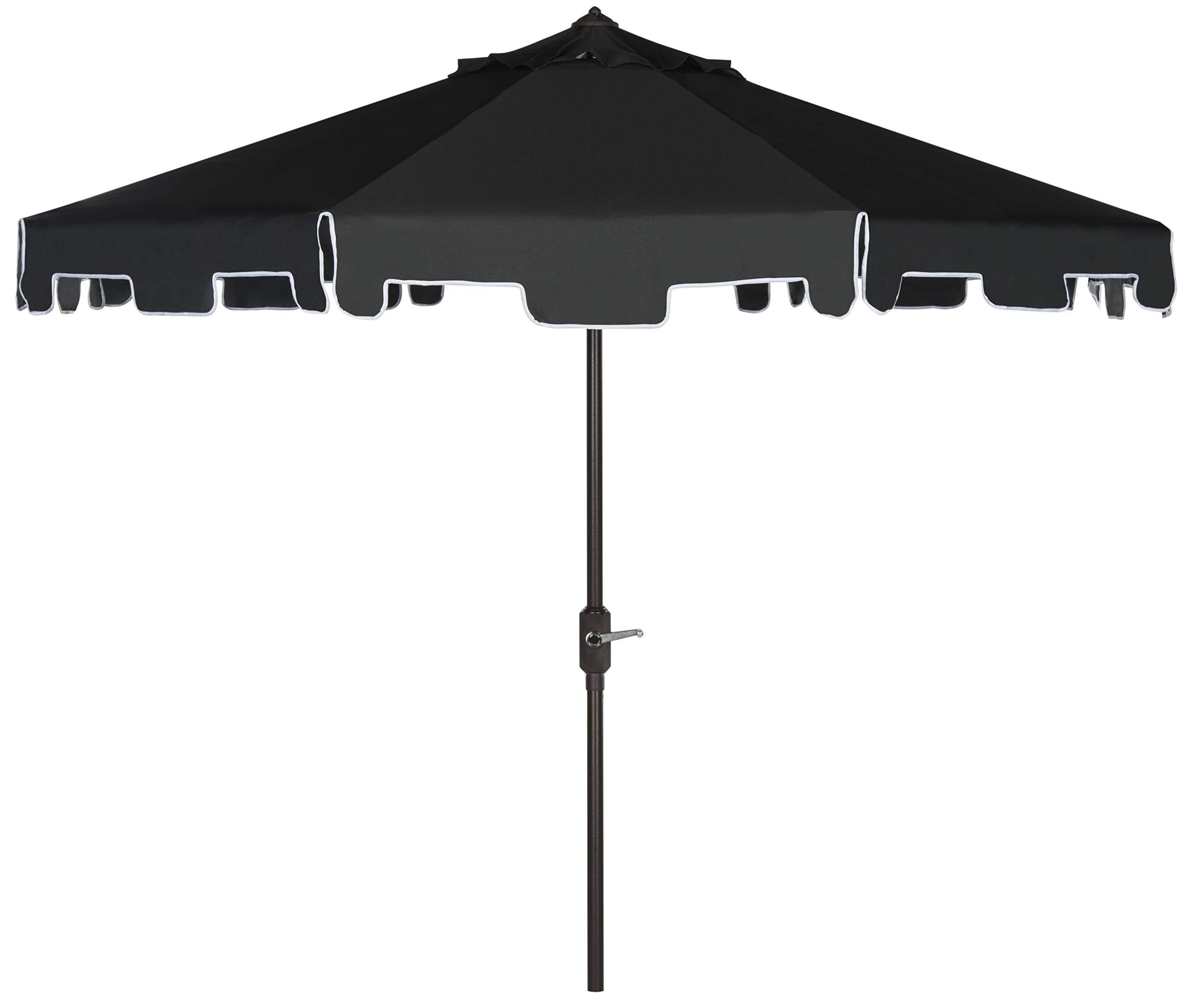 Safavieh PAT8000H Outdoor Collection Zimmerman Crank Market Umbrella with Flap - Citiesdeals