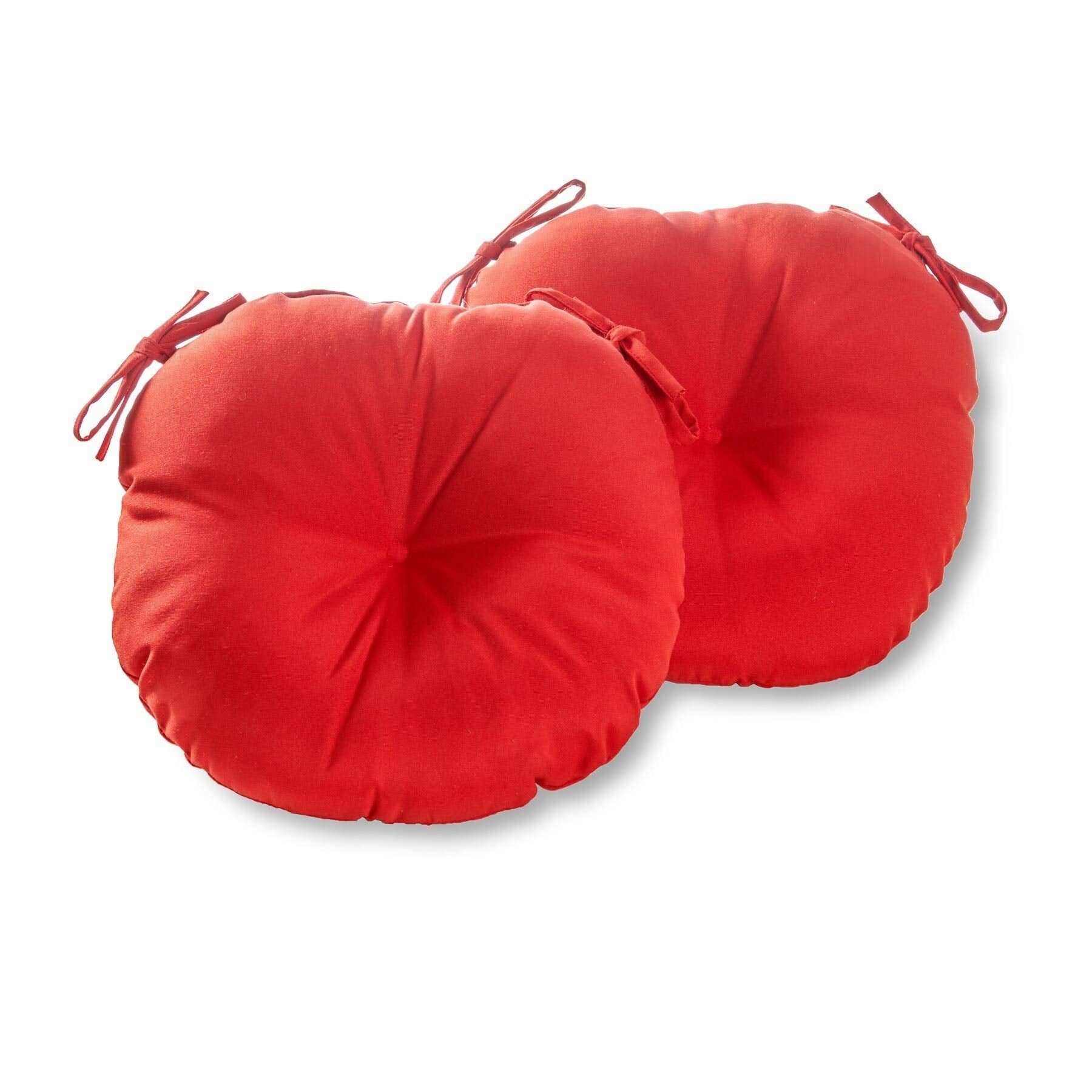 Driftwood 15-inch Round Outdoor Red Bistro Chair Cushions (Set of 2) Solid - Citiesdeals