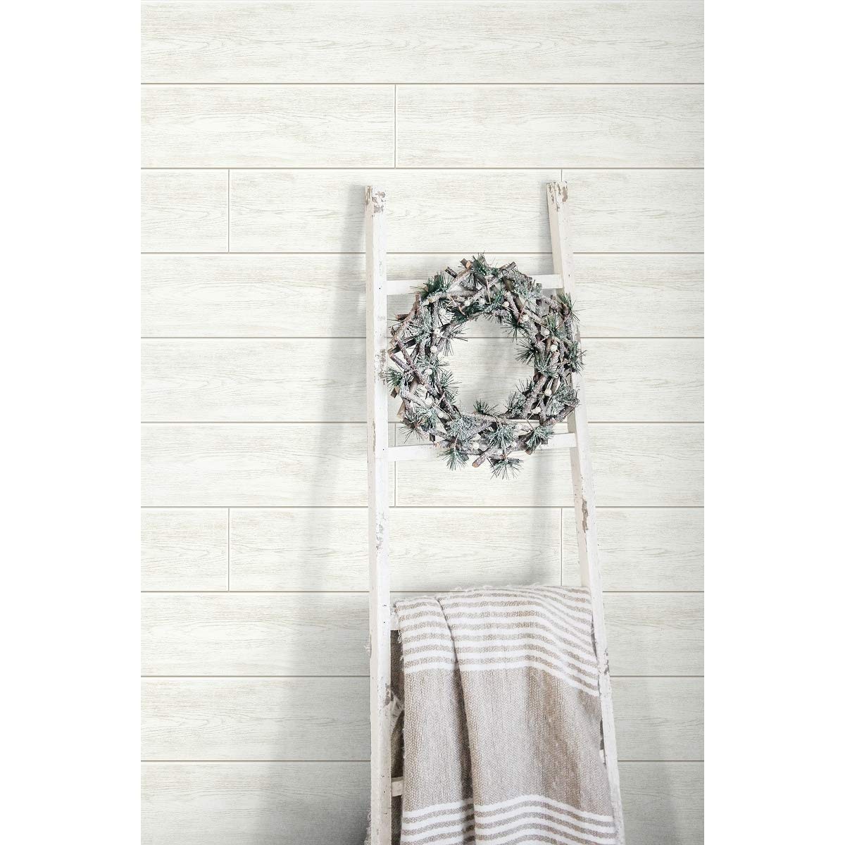 Farmhouse Shiplap Christmas Peel and Stick Wallpaper 20.5 in. W X 18 Ft. L - Citiesdeals