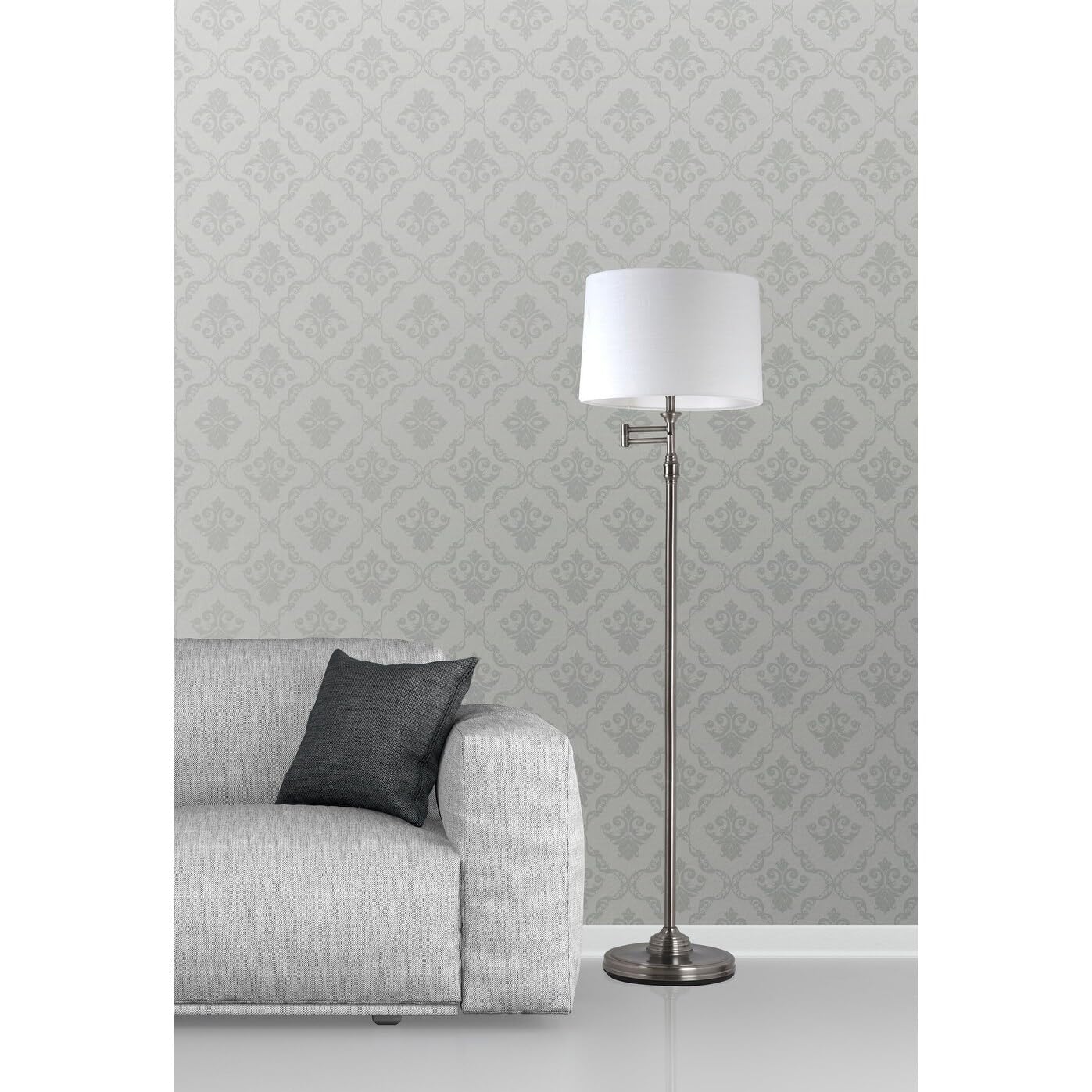 Swing Arm Floor Lamp Metallic Traditional - Citiesdeals
