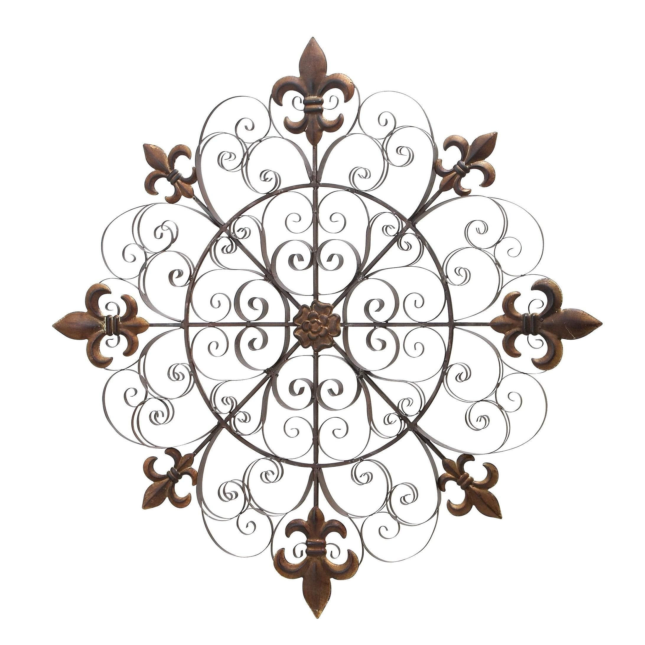 Metal Wall Decor Brown Traditional - Citiesdeals