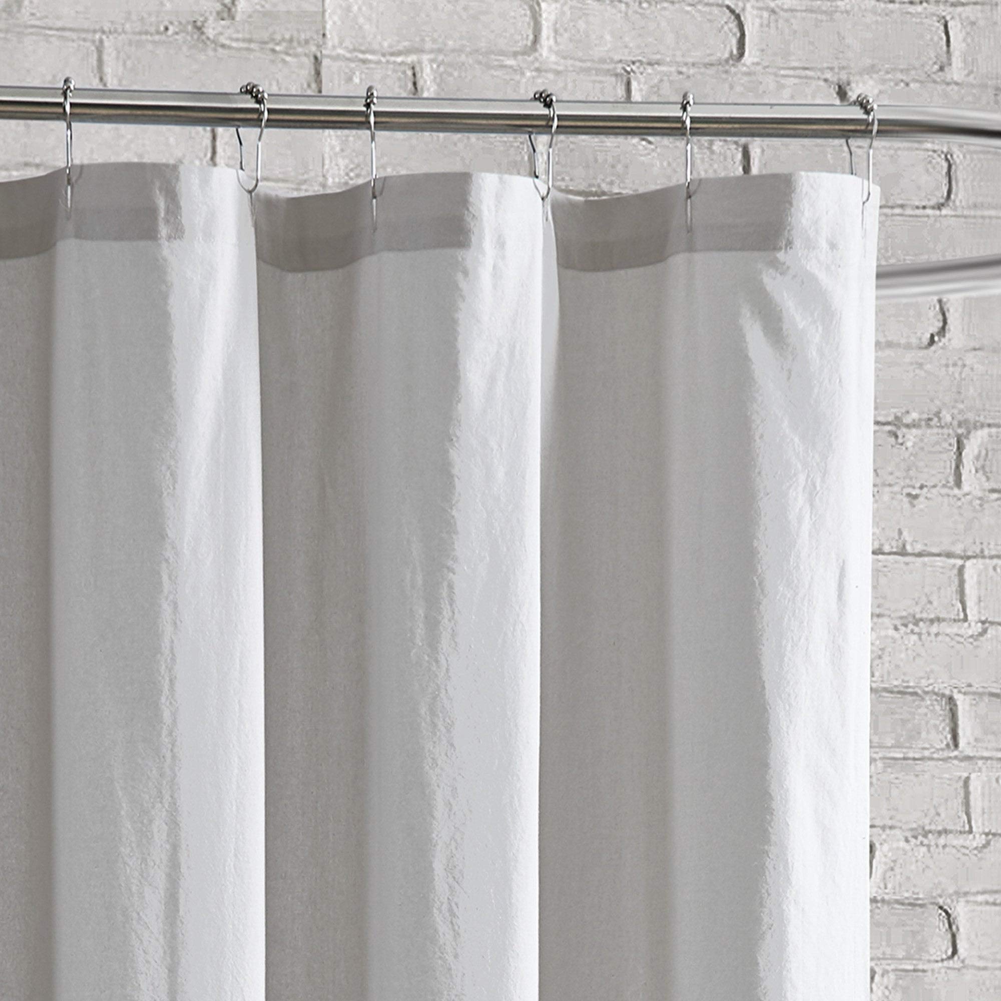 Rose Chenille Tufted Floral Shower Curtain Grey Cottage Farmhouse Modern - Citiesdeals
