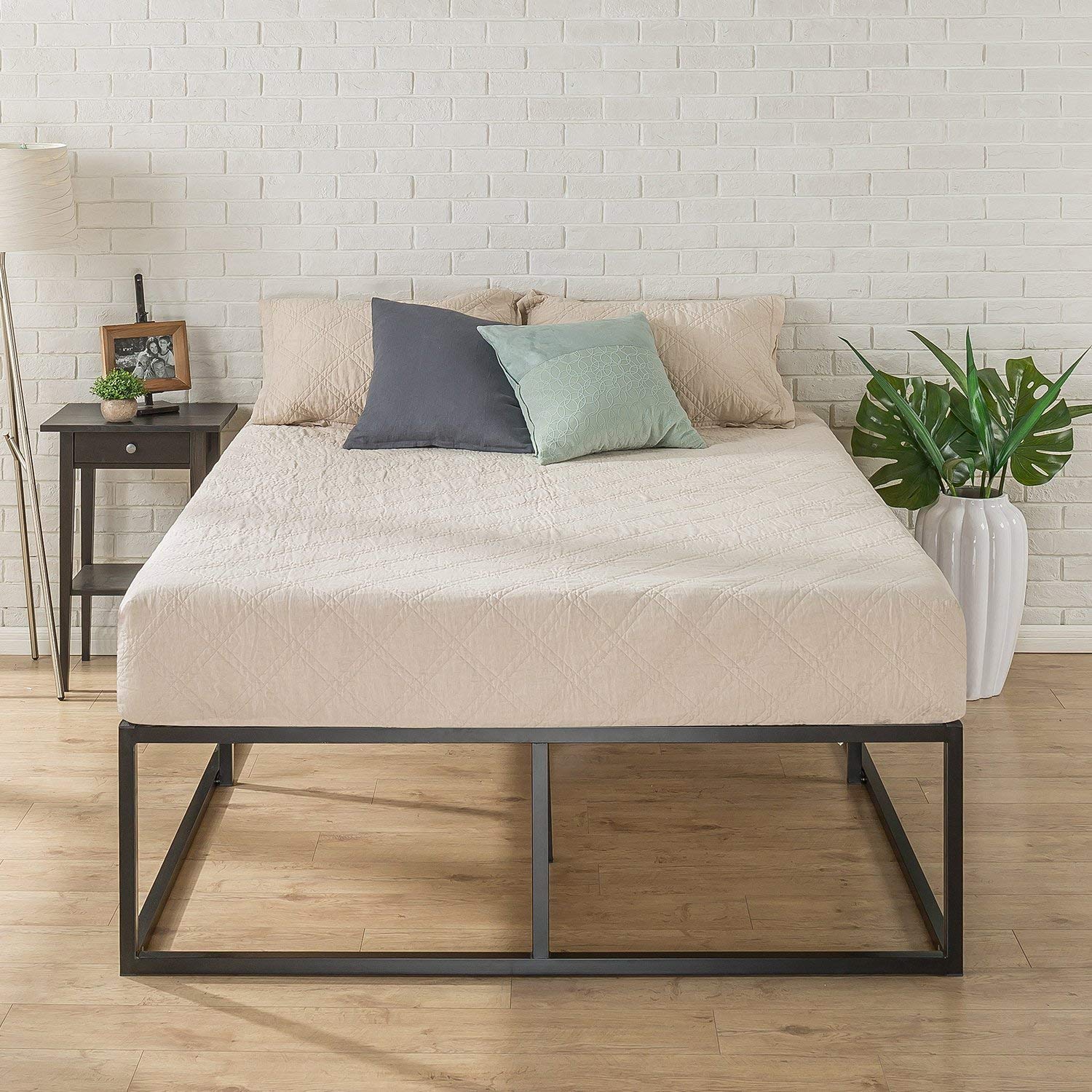 ZINUS Joseph Metal Platforma Bed Frame Mattress Foundation Wood Slat Support Full - Citiesdeals