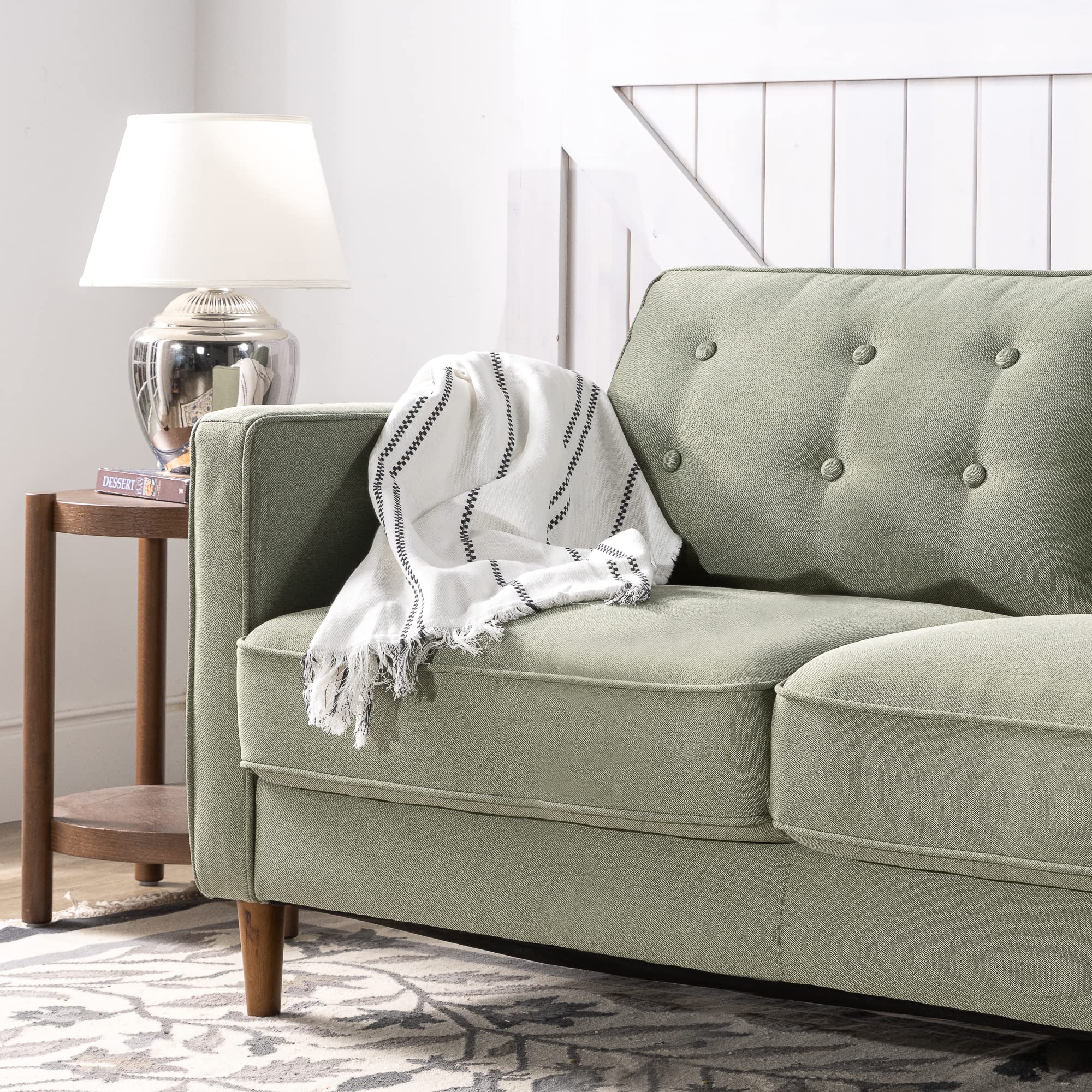 ZINUS Lauren Sofa Couch / Button Tufted Cushions / Easy Tool-Free Assembly - Citiesdeals