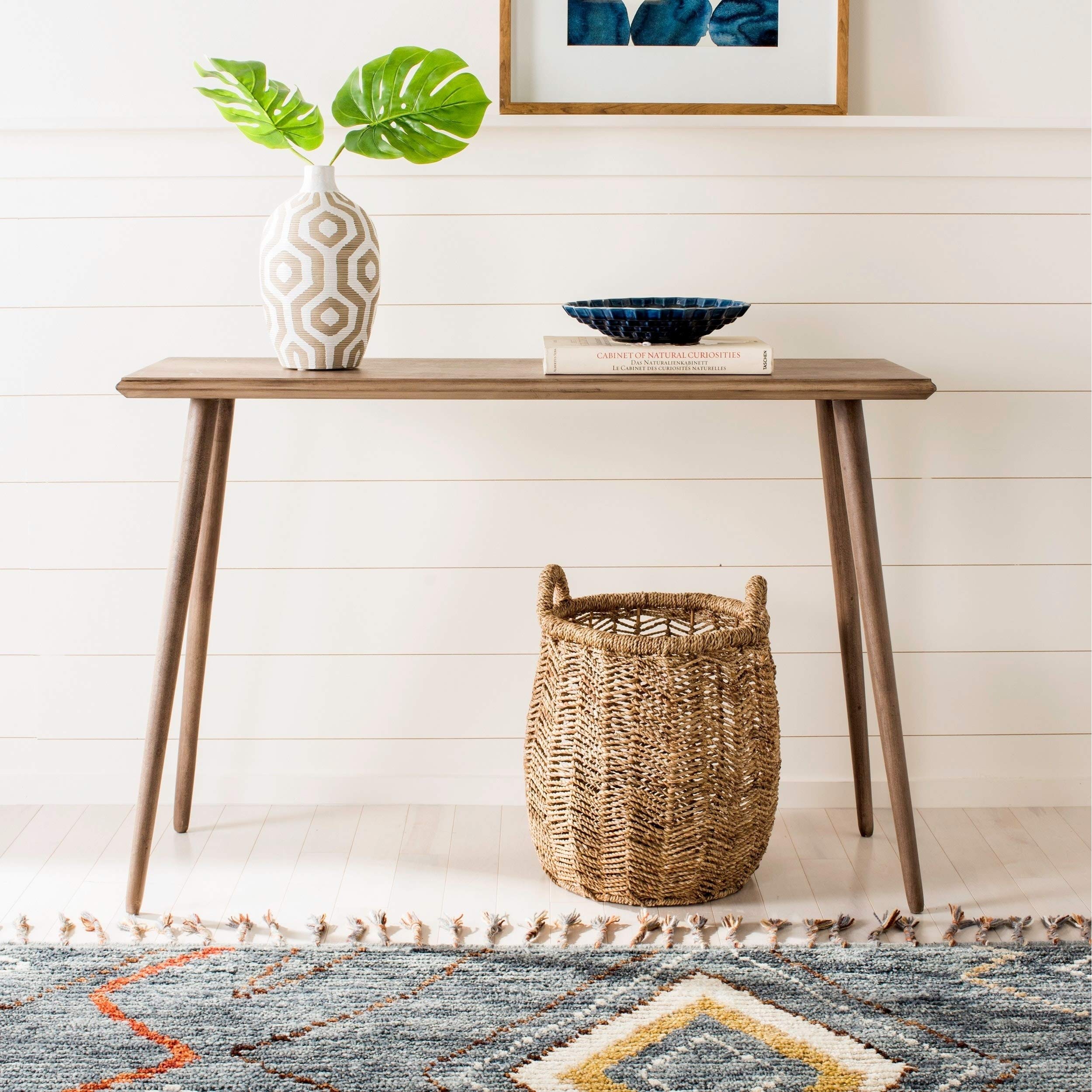 Chocolate Brown Console Table - 47.3" X 15.8" 32" Casual Modern Contemporary