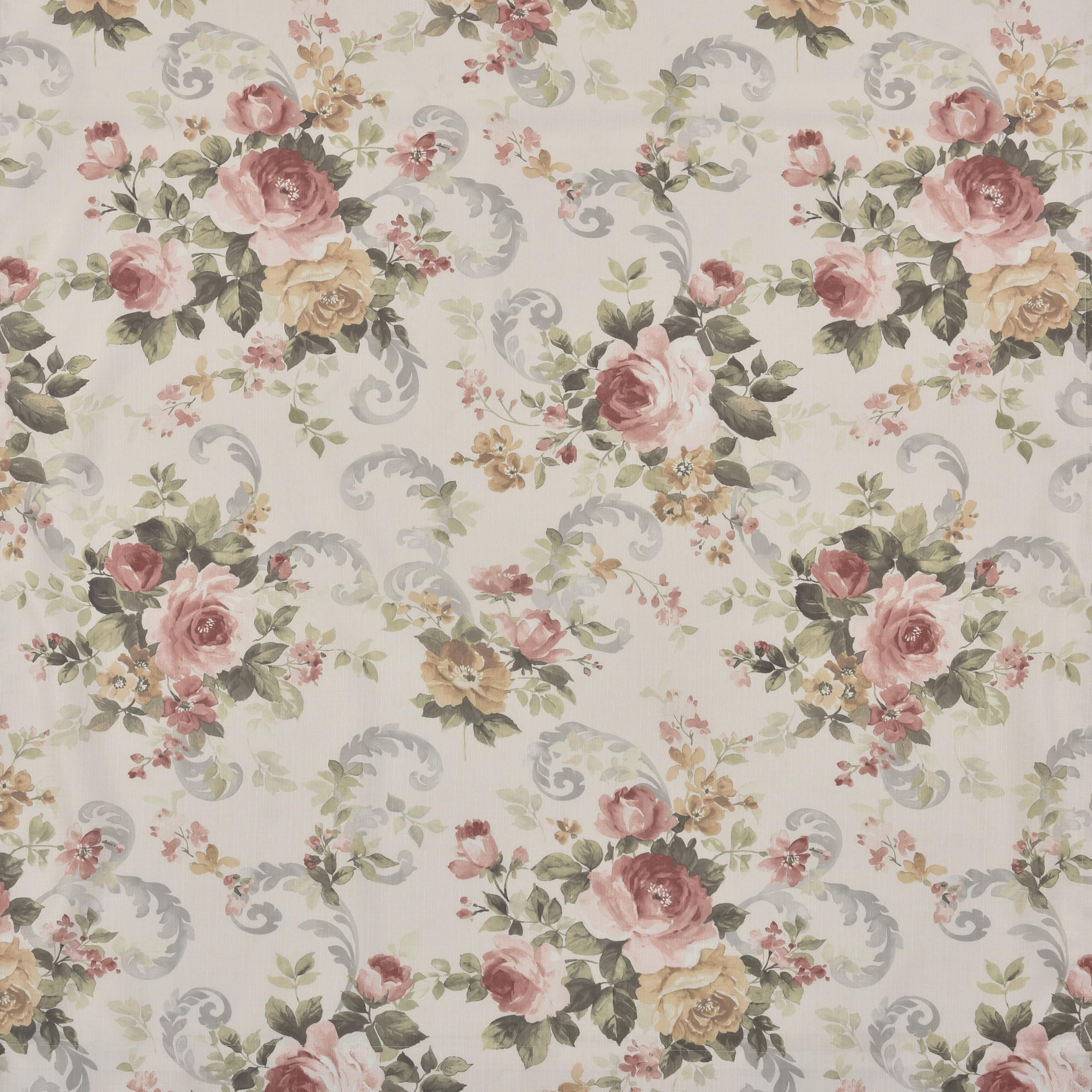 Shower Curtain Pink Floral Shabby Chic Polyester - Citiesdeals