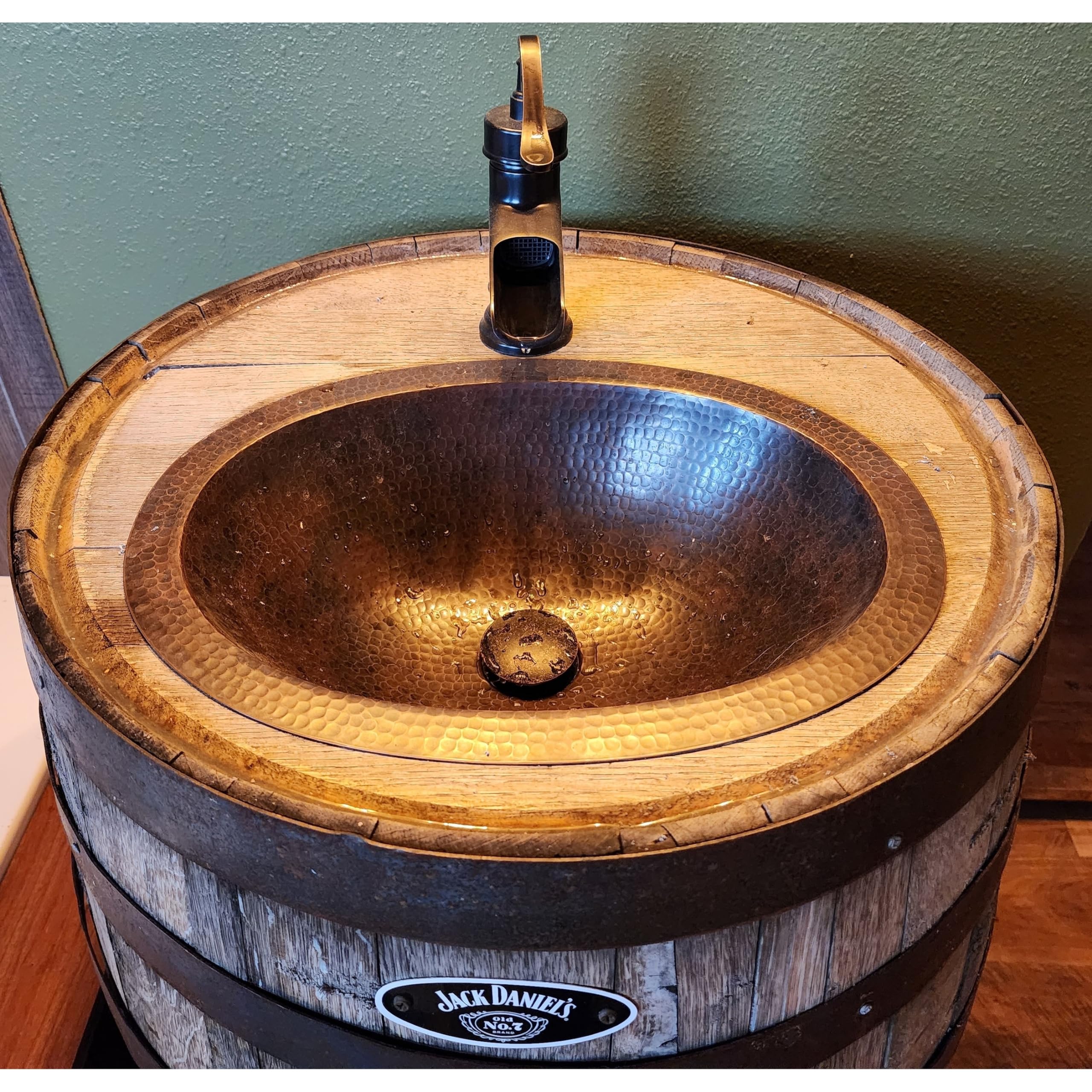 16" Oval Copper Bathroom Sink X 12" 4.5" Brown Hammered Oil Rubbed Weathered - Citiesdeals