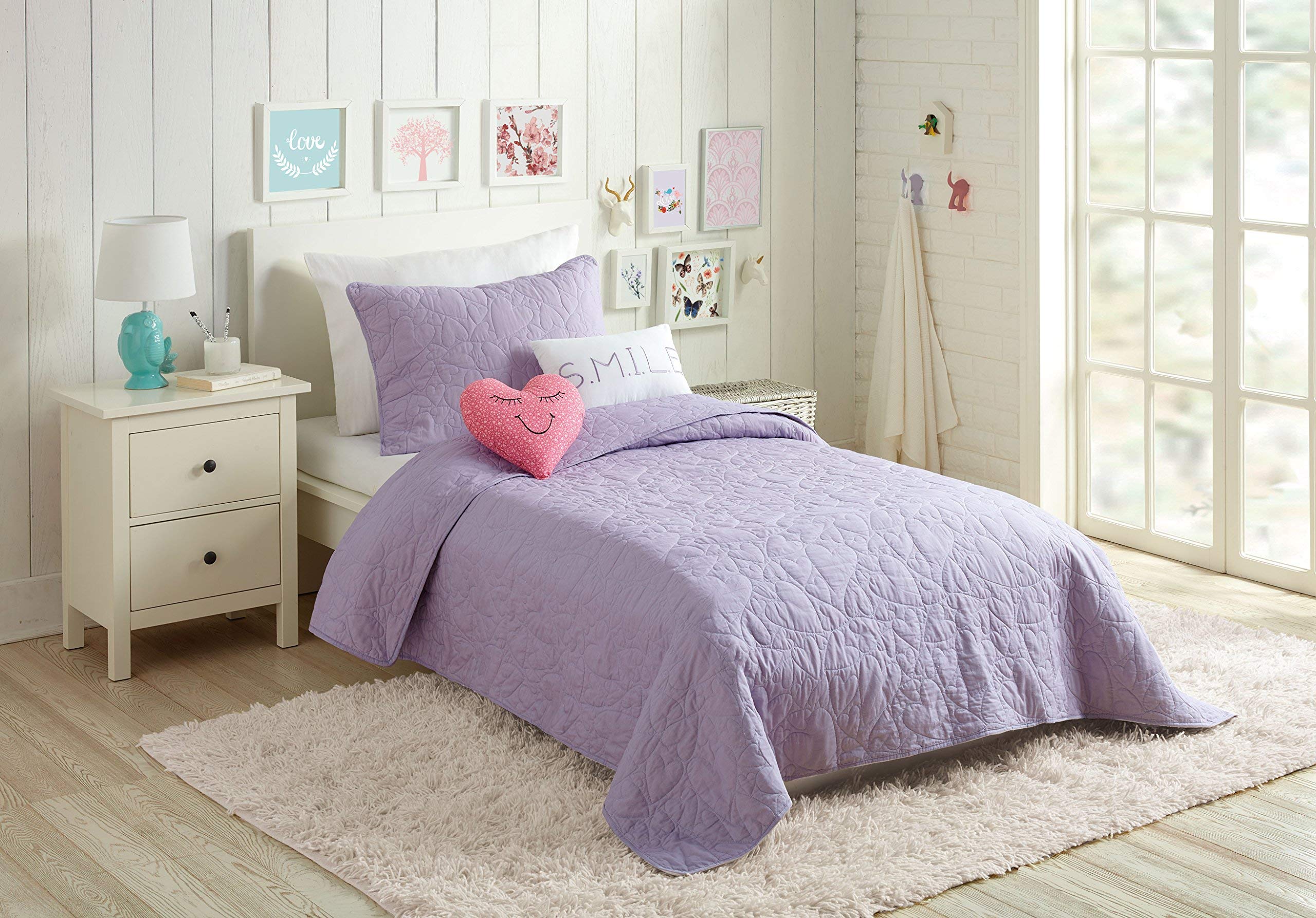 URBAN PLAYGROUND Heart 4-Piece Quilt Set Twin