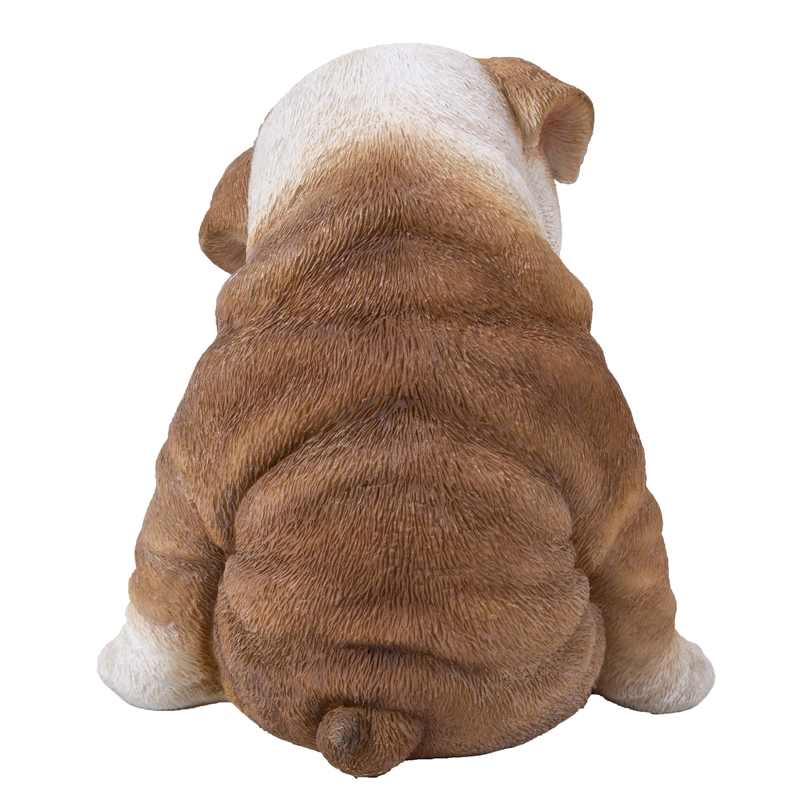 Sitting Sleepy Bulldog Puppy Statue Polyresin - Citiesdeals