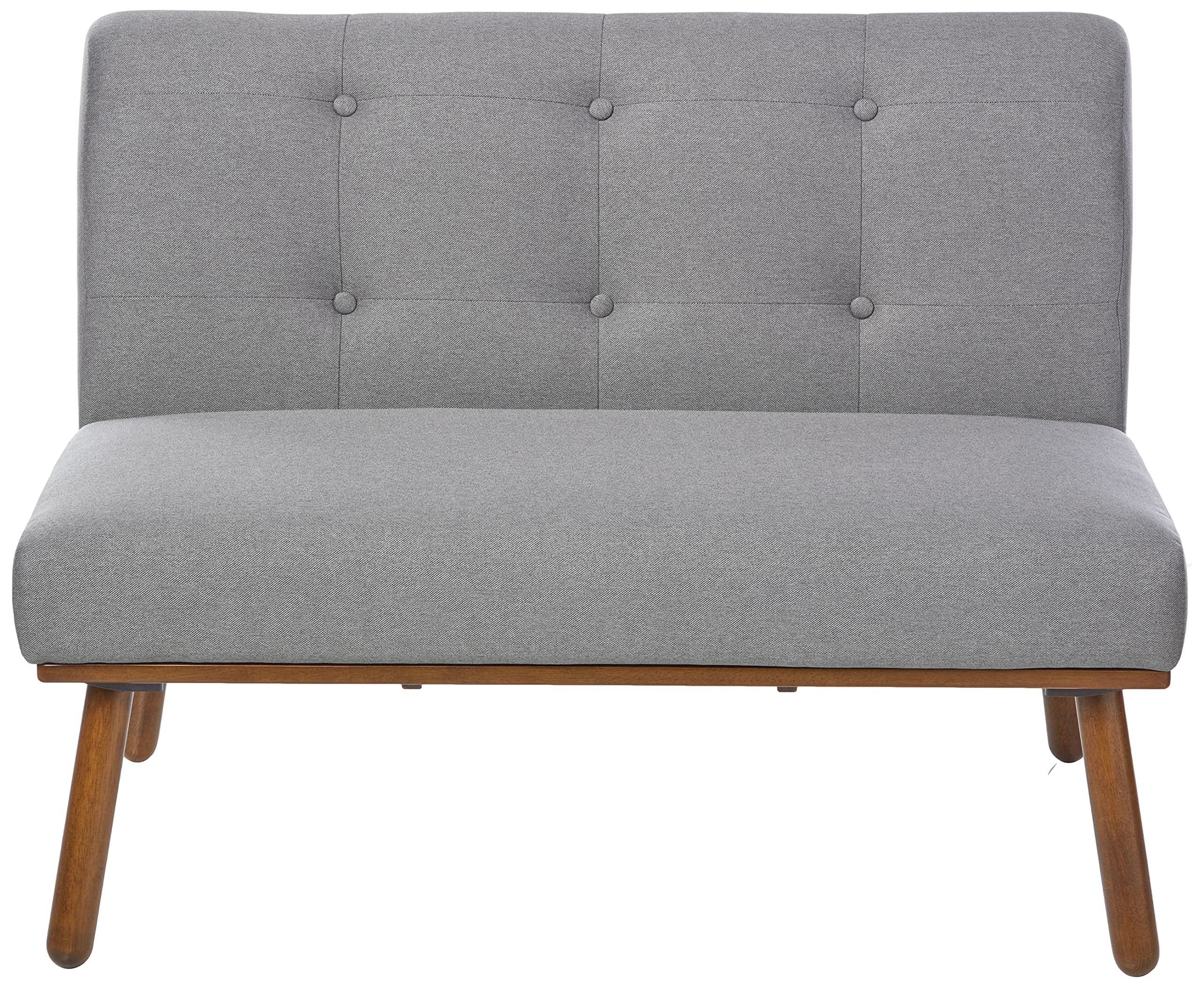 The Mezzanine Shoppe Playmate Upholstered Tufted Armless Loveseat 40.5" Gray Grey - Citiesdeals