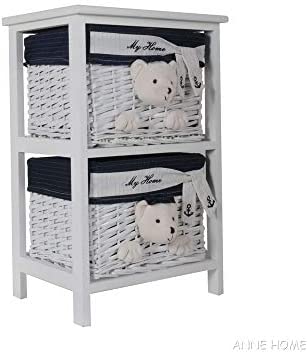 Portable 2 Drawers Color Wicker - Citiesdeals