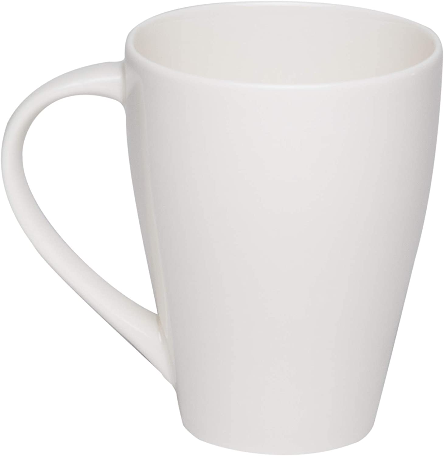 Whisper White Mug 14oz (Set 6) Solid Casual Modern Contemporary Round Porcelain 6 Piece Dishwasher Safe Microwave - Citiesdeals