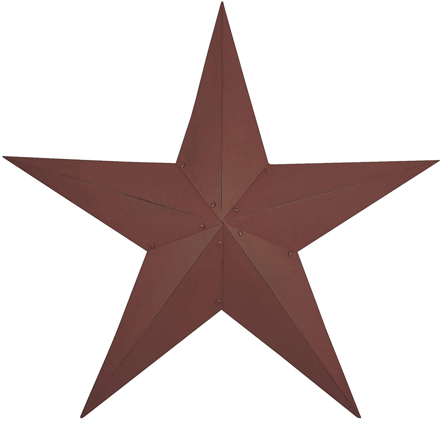 Barn Star Burgundy 36" Red Farmhouse Metal Metallic