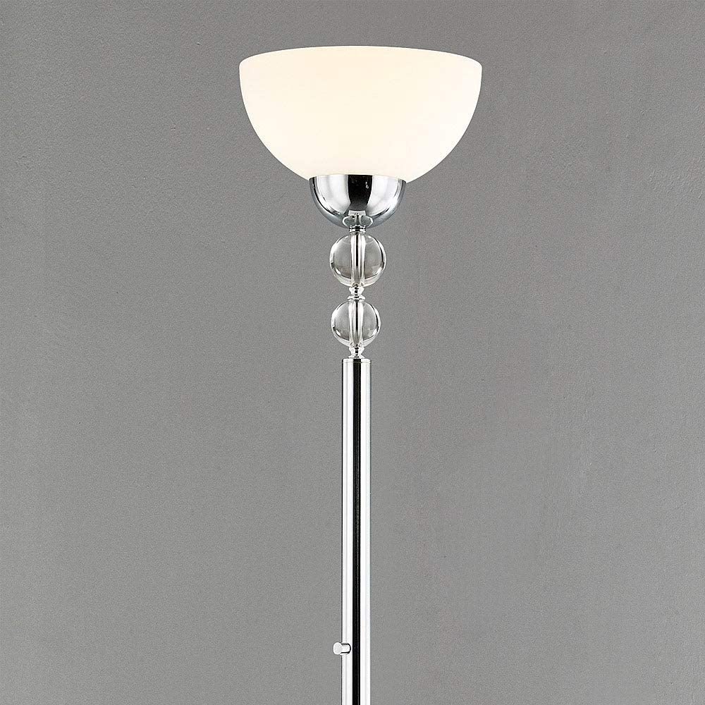 71 Inch Crystal Balls Dimmer Led Floor Lamp Silver Modern Contemporary Chrome Bulbs Included - Citiesdeals