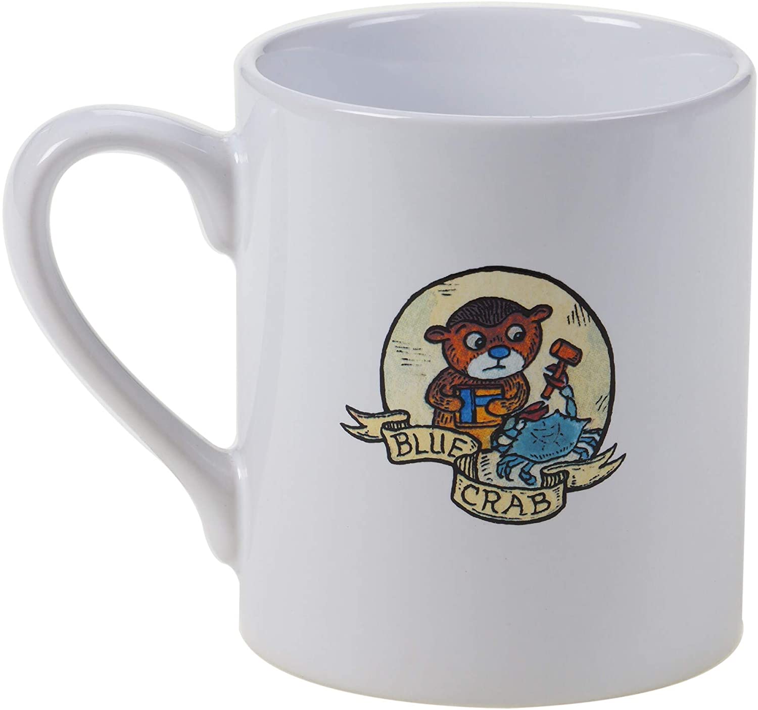 Maryland Souvenir 20 Oz Jumbo Mugs (Set 6) Blue Color White Coastal Nautical Round Stoneware 6 Piece Dishwasher Safe - Citiesdeals