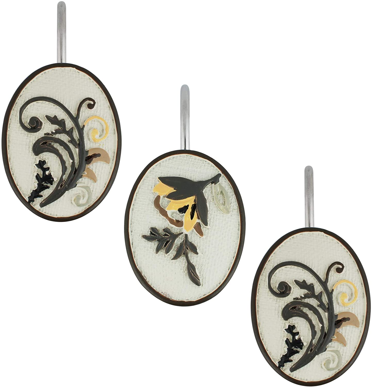 Shower Curtain Hook Set Geometric Polyester