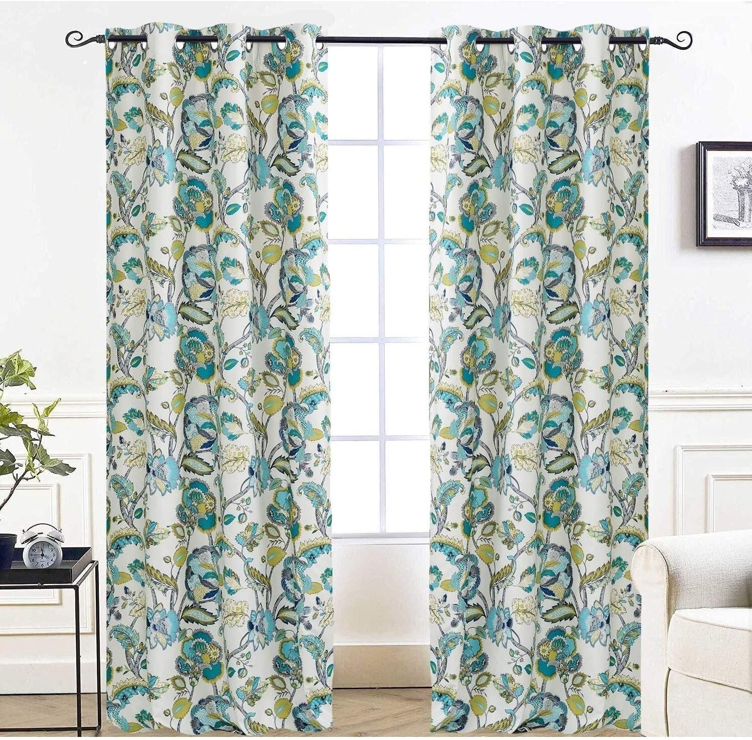 Classic America Design/Look Floral Leaves Window Curtain