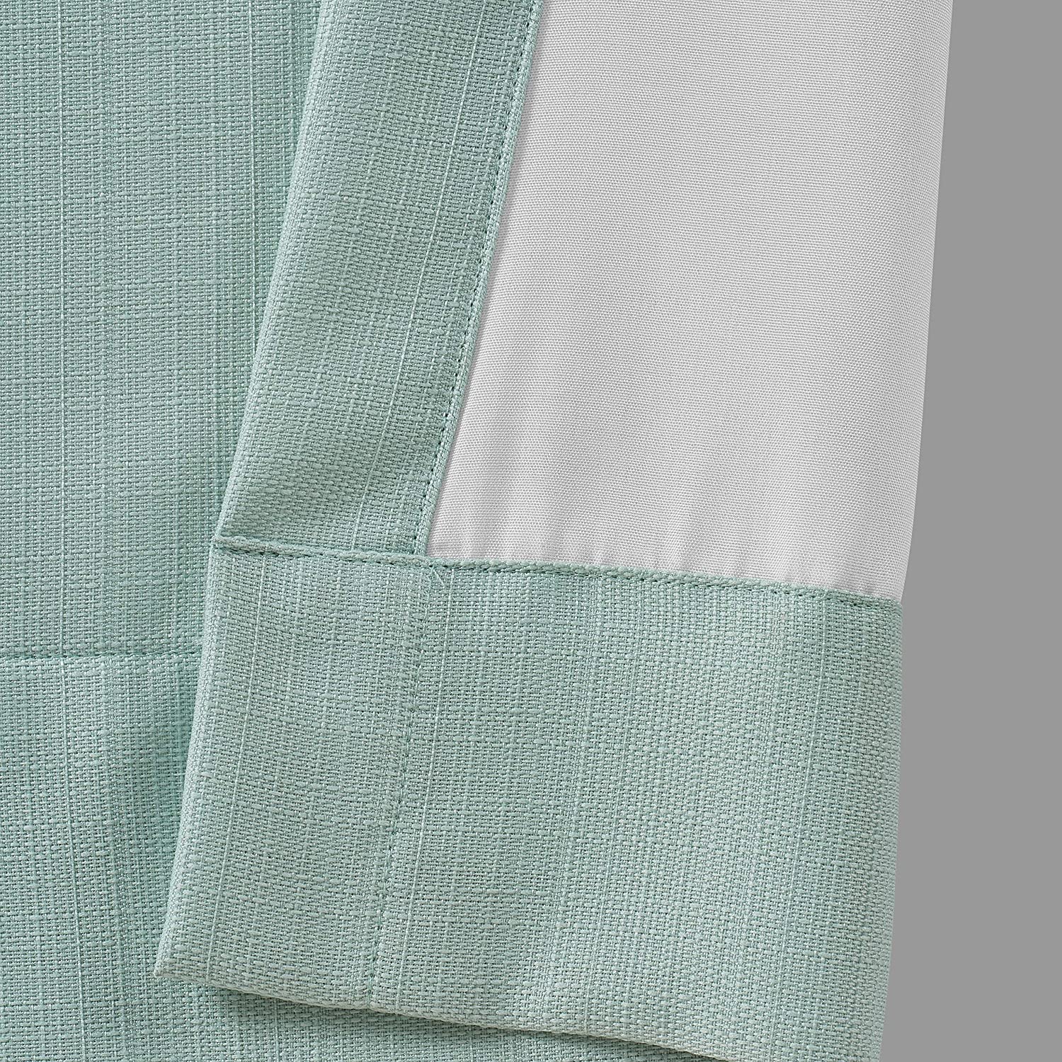 Water's Edge Coastal Window Panel Pair Blue Solid Nautical Polyester Includes Tiebacks - Citiesdeals