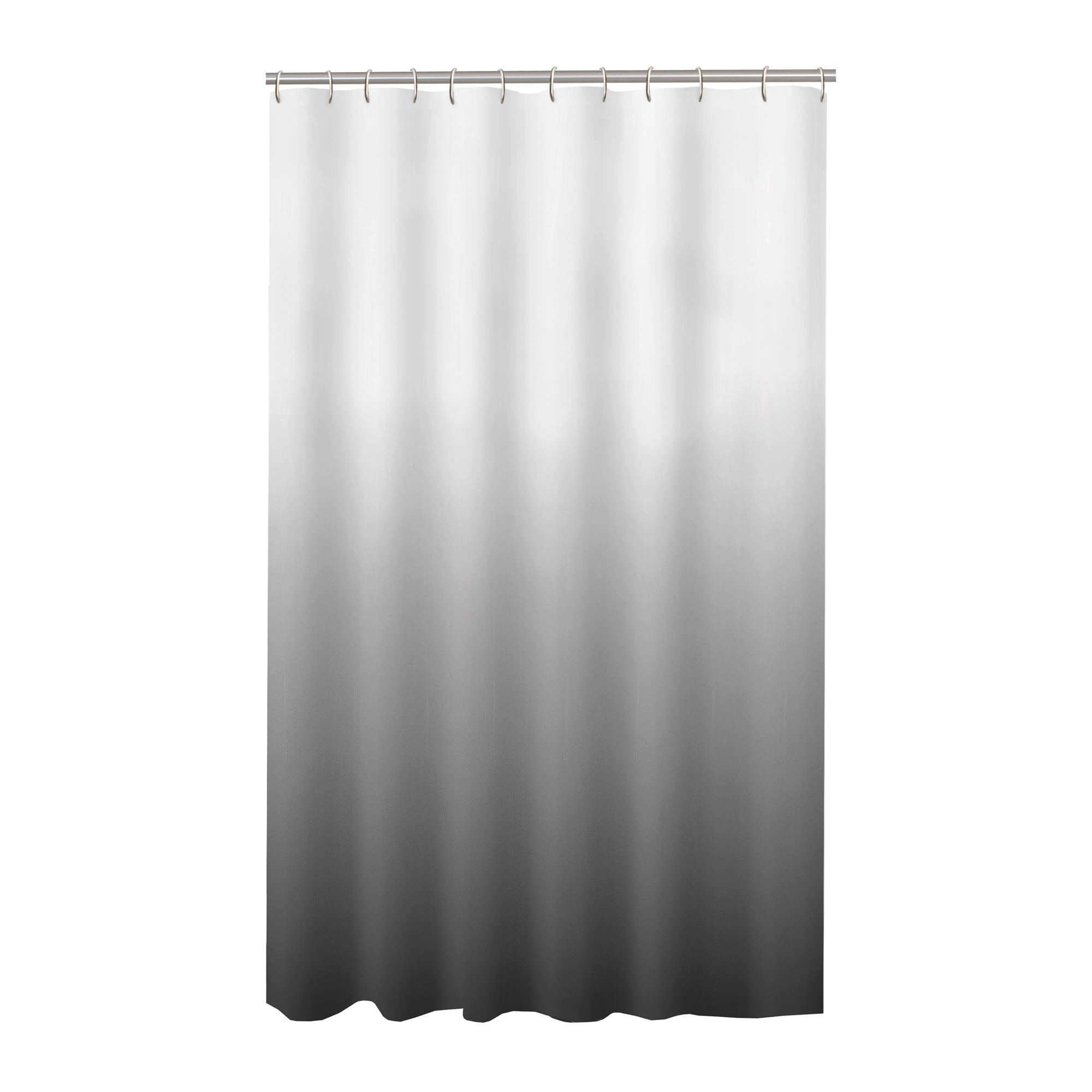 Happy P E V A Shower Curtain Black Grey White Color Block